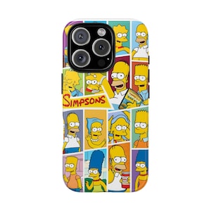 Die Simpsons Tough Phone Case, langlebige Abdeckung, Cartoon-Liebhaber-Geschenk, einzigartiges schützendes Design, lustiges Handy-Zubehör
