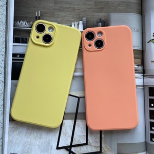 Custodie per telefono Best Seller Minimaliste Giallo Opaco Arancione Opaco per iPhone 15 14 13 12 11 Pro 15 Pro Max 15 Pro 16 pro max 16 pro
