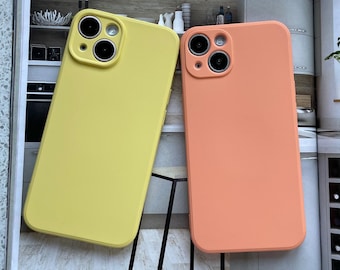 Best Seller Minimalist Matte Yellow Matte Orange Phone Cases for iPhone 15 14 13 12 11 Pro 15 Pro Max 15 Pro 16 pro max 16 pro