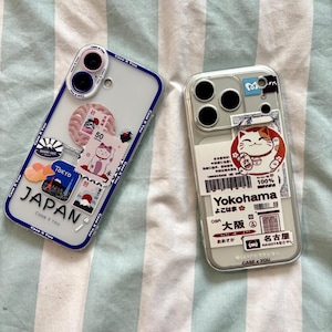 Funda para iPhone Kawaii Maneki Neko: Anime japonés Gato de la suerte Tokio Popurrí