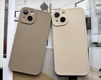 Best Seller Trendy Minimalist Matte Tea White Light Grey iPhone Cases 16 15 14 13 12 11 Pro 15 Pro Max 15 Pro 16 Pro max 16 Pro