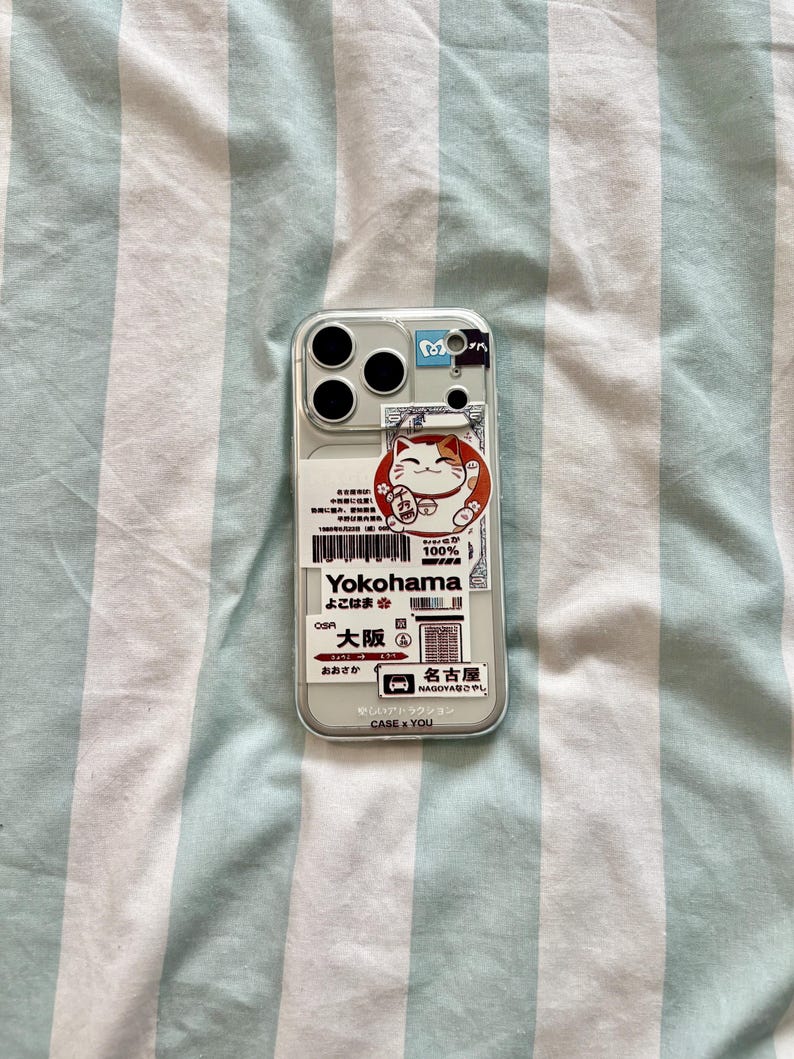 Kawaii Maneki Neko iPhone Case: Japanese Anime Lucky Cat Tokyo Medley image 9
