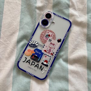 Kawaii Maneki Neko iPhone Case: Japanese Anime Lucky Cat Tokyo Medley Tokyo Medley Blue