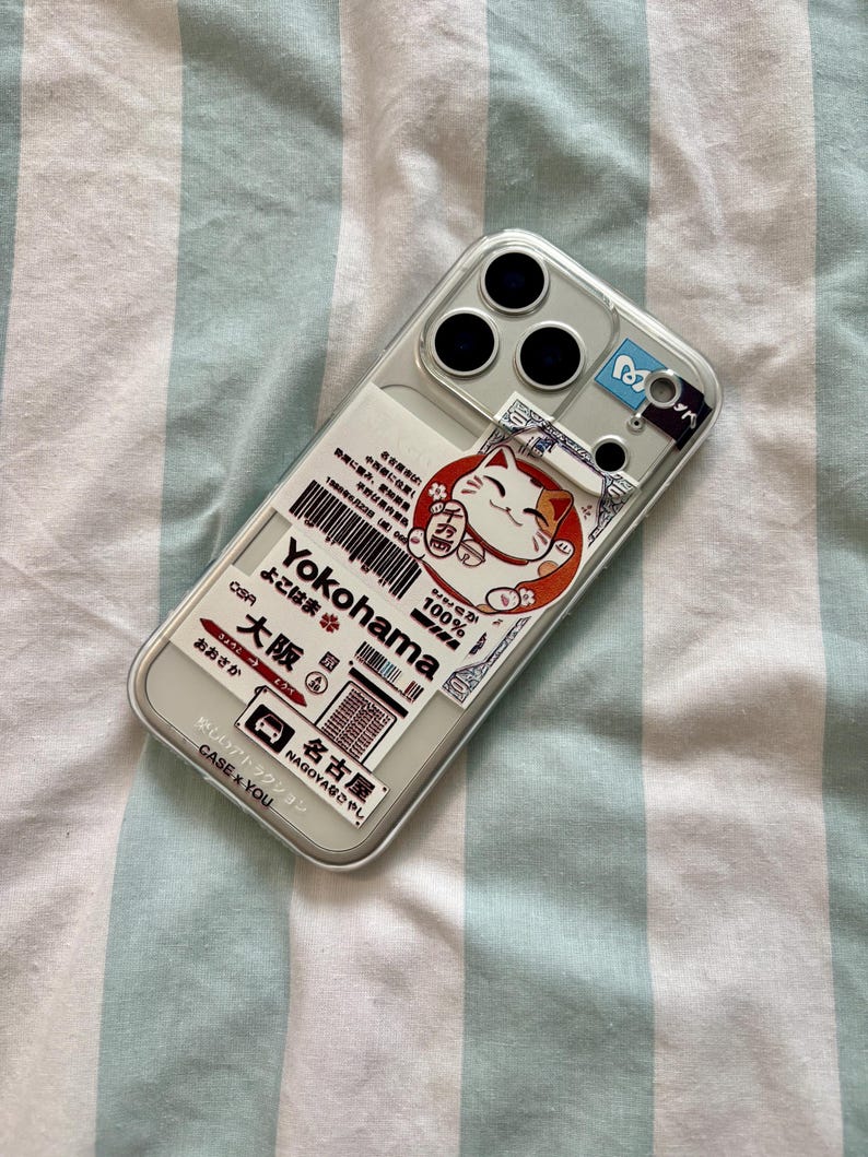 Kawaii Maneki Neko iPhone Case: Japanese Anime Lucky Cat Tokyo Medley image 10