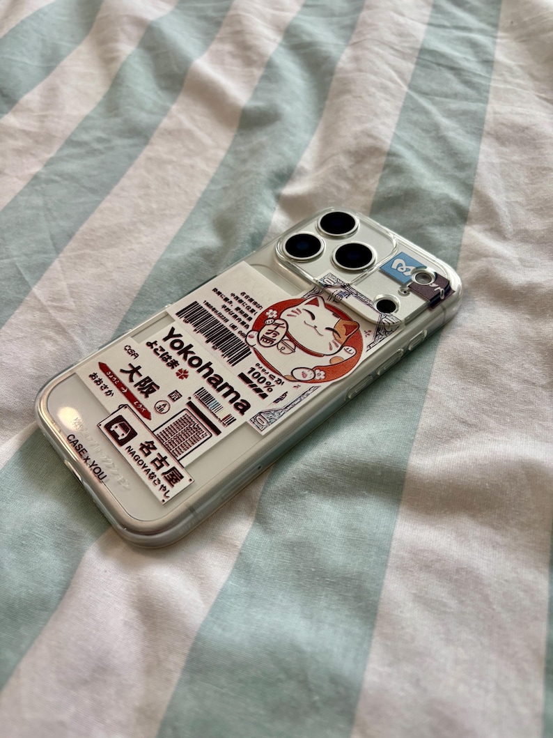 Kawaii Maneki Neko iPhone Case: Japanese Anime Lucky Cat Tokyo Medley image 11