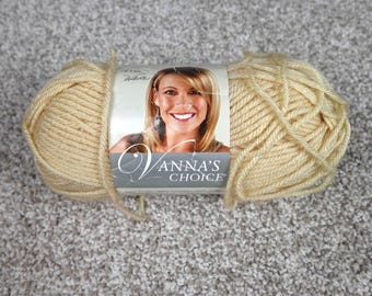 Lion Brand Vanna's Choice Yarn Beige 123 Medium 4 Acrylic 170 Yards 860-123