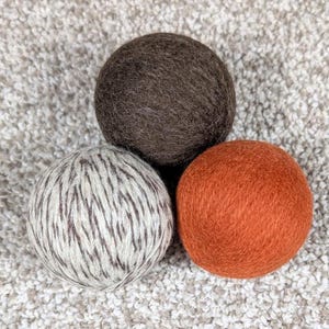 Wool Dryer Balls Set of 3 Reusable Natural Fabric Softener Alternative