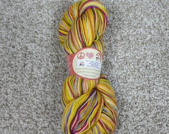 Pure Country Alpacas Hand Painted Sock Yarn HS65 0002 Alpaca Merino Silk Blend