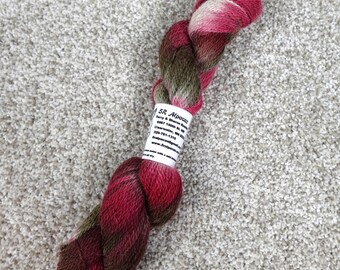 5R Alpacas 100% Alpaca Sock Yarn 2-Ply 200 Yards Variegated Pink Green Burgundy