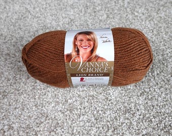 Lion Brand Vanna's Choice Acrylic Yarn Toffee 124 Brown Medium 4 3.5oz 170yd