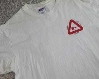 Vintage 1997 Lawrence University Hanes Beefy-T Single Stitch Shirt XL White