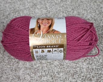 Lion Brand Vanna's Choice Acrylic Yarn Rose Pink 142 Medium 4 170 Yards 100g
