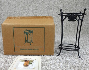 Longaberger 2003-2004 JW Collection Miniature Umbrella Wrought Iron Stand Black