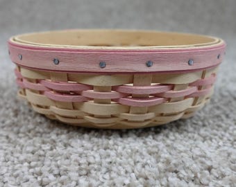 Longaberger 2003 Horizon of Hope Basket American Cancer Society Pink Whitewash