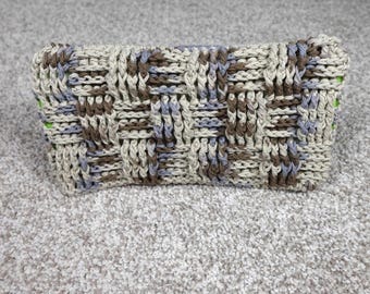 Handmade Crochet Reusable Mop Cover for Swiffer Sweeper Earth Tone Basketweave