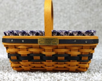 Longaberger 2003 JW Collection Miniature Original Easter Basket Set with COA
