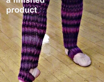 CROCHET PATTERN - Ribbed Stirrup Legwarmer Crochet Pattern - Dance legwarmers - skating legwarmers - boot socks - DIY project