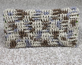 Handmade Crochet Reusable Mop Cover Neutral Basketweave Swiffer Sweeper Pad