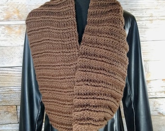 Ribbed Infinity Scarf - Long Infinity Scarf - Ribbed Infinity Cowl - Winter Cowl