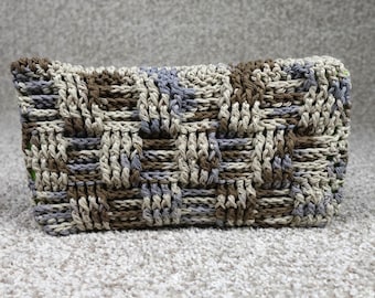 Handmade Crochet Reusable Mop Cover Neutral Variegated Cotton Sweeper Pad