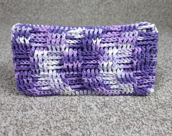 Handmade Purple Variegated Crochet Reusable Mop Pad Cover for Swiffer Sweeper
