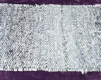 Rag Rug - Purple/Blue - upcycled rug - blue jean rug - pet rug - area rug