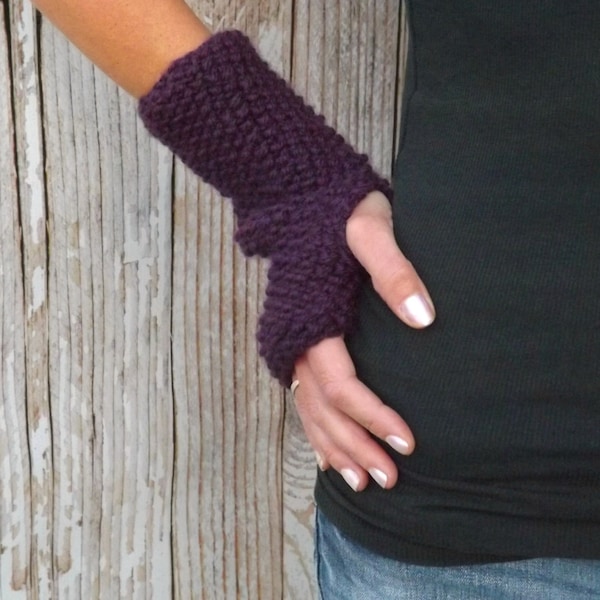 KNITTING PATTERN - The Serenity Fingerless Gloves Pattern - Knit Fingerless Mitts Pattern - Texting Gloves Knit Pattern - Winter Accessory