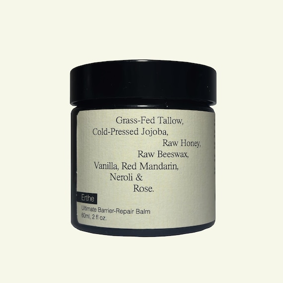 Tallow & Honey Balm    (Tallow Skincare, Beef Tallow, Moisturizer, Natural, Organic, jojoba oil, raw honey, cream)