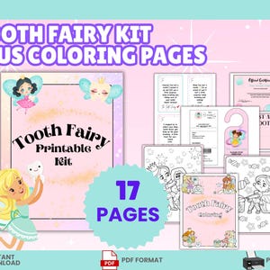 Kit de Hada de los Dientes Mágico e Interactivo / Kit Imprimible para Niñas / Descarga Digital