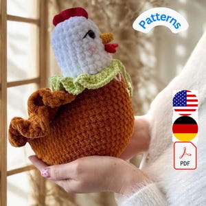 Crochet Chicken Pattern: Mabel the Hen Amigurumi (PDF Pattern)