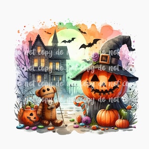 PNG Halloween Pumpkin Scarecrow Design, Digital File