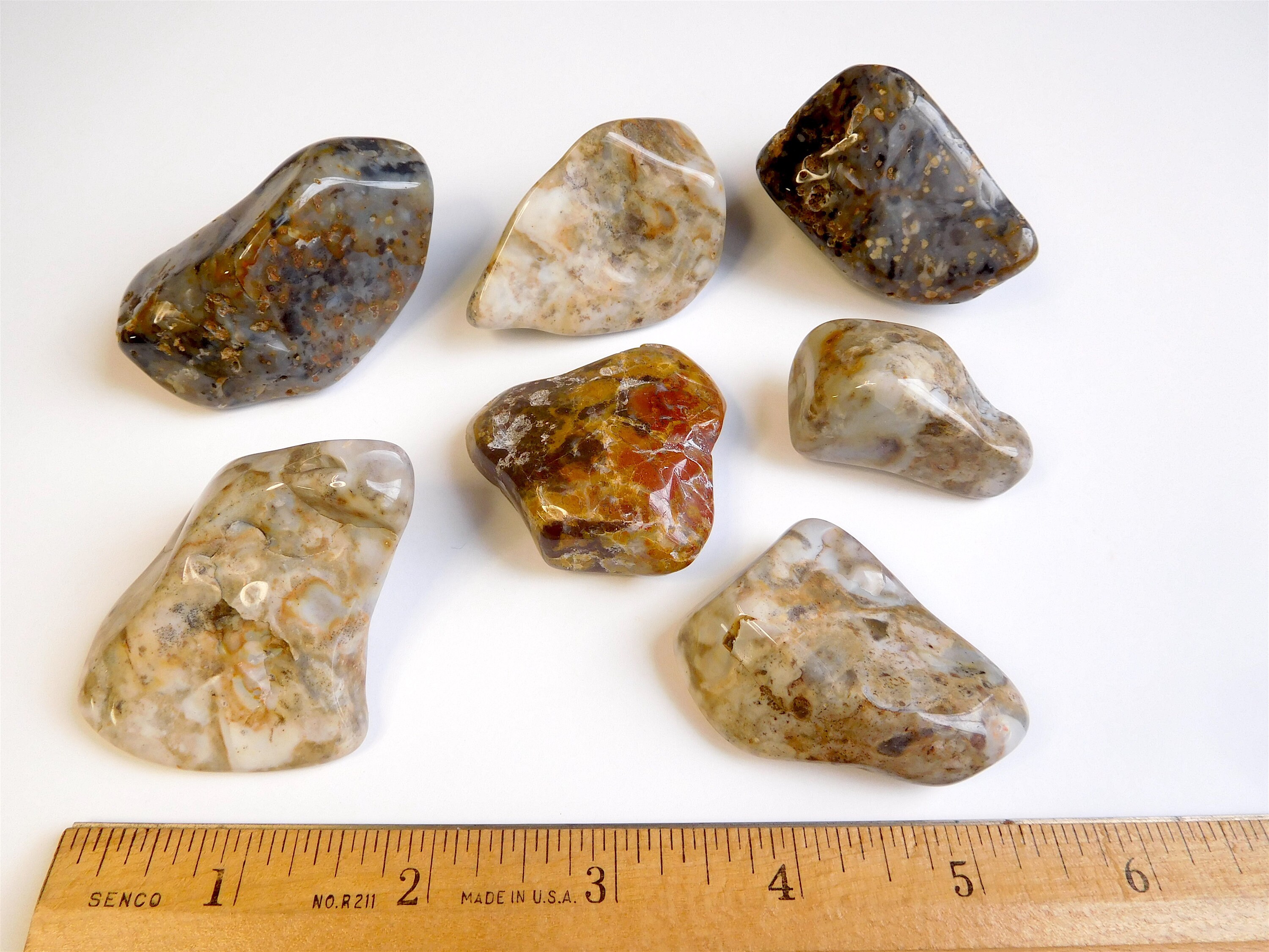 Tumbled Flint Rock 7 Specimens from Flint Ridge Ohio Item Etsy