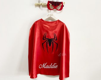 Personalized Spider SuperHero Cape, Halloween Costume