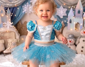 Elsa Tutu Dress for Baby, Elsa Pageant Costume, Toddler Photoshoot Outfit, Frozen Kids Birthday