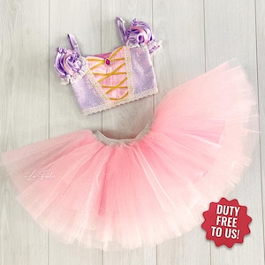 Déguisement Raiponce pour enfant en bas âge, robes d&#39;Halloween pour fille, robe d&#39;occasion pour petite fille Raiponce