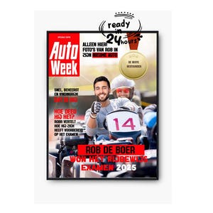 Gepersonaliseerd cadeau voor het behalen van je rijbewijs - 24 uur klaar - voor hem en haar - foto en naam-poster-krony