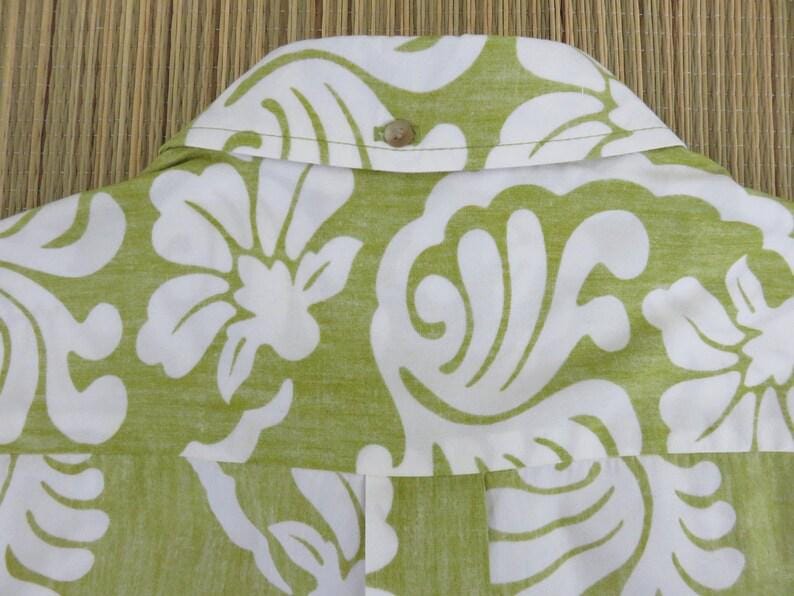 Polynesian Block Print Retro Vintage Style Hawaiian Shirt -Marlin Teal Green main image 1