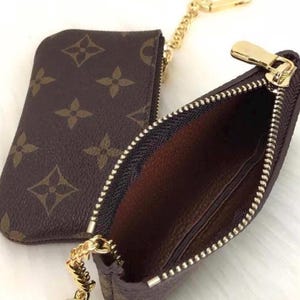 Handmade Key Pouch, Luxury Coin Purse, Keyring Wallet, Monogram Leather Purse, Keyholder, Wallet for Women, Gift Wallet for Women
