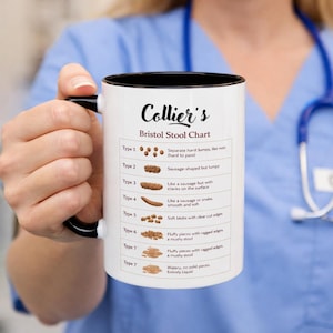 Funny Bristol Stool Chart Mug, Nurse Gift, Gastroenterology Student Mug, Medical Student Gift, GI Doctor Gift, Funny Poop Coffee Cup