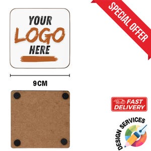 Custom Printed Coaster , Customizable Coasters, Personalised Drinks Mats Coasters Photo
