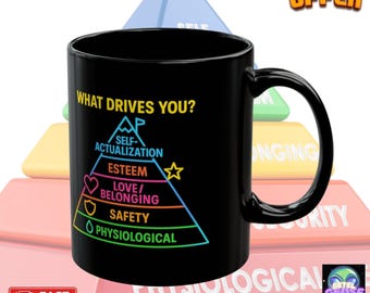 Maslow's Hierarchy Of Needs Mug, Psychology Gift