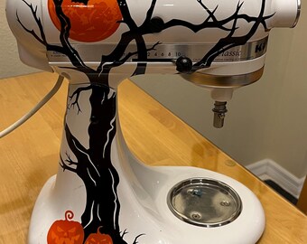 Spooky Tree and Moon Mixer • Vinyl Graphics Decal Kit for Kitchen Mixer