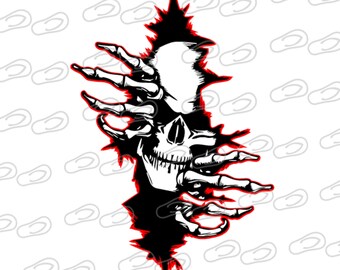 Break Out Skull • Vehicle Window Sticker