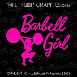 Barbell Girl • Barbie • Vehicle Window Sticker
