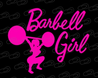 Barbell Girl • Barbie • Vehicle Window Sticker