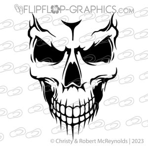 Creepy Skull • Vehicle Window Sticker