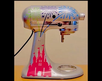 Cinderella's Castle & Fireworks • Vinyl Graphics Decal Kit for Kitchen Mixer