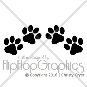 Paw Prints Vinyl Graphic, Vehicle Window Sticker