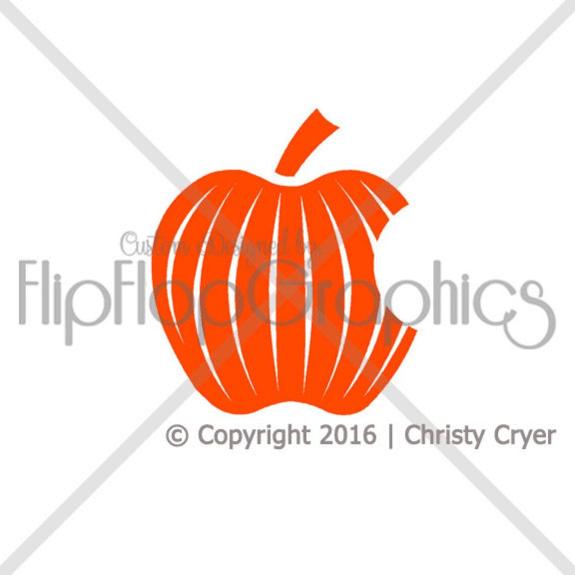 Apple Logo Pumpkin Vinyl Graphic | Etsy
