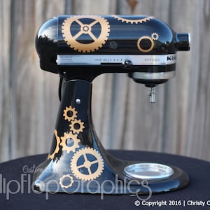 SteamPunk Gears • Vinyl Graphics Decal Kit for Kitchen Mixer